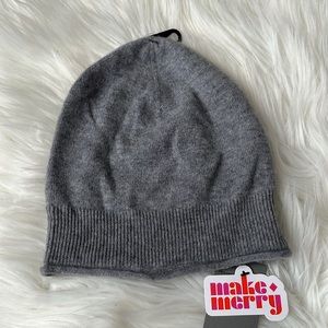 100% Cashmere Knit Beanie Hat